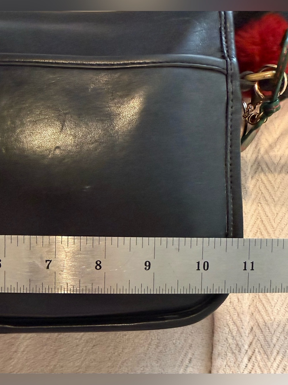 Vintage Coach City Bag 9790 Black Glove Tanned Leather Crossbody Purse USA Era - Picture 8 of 16